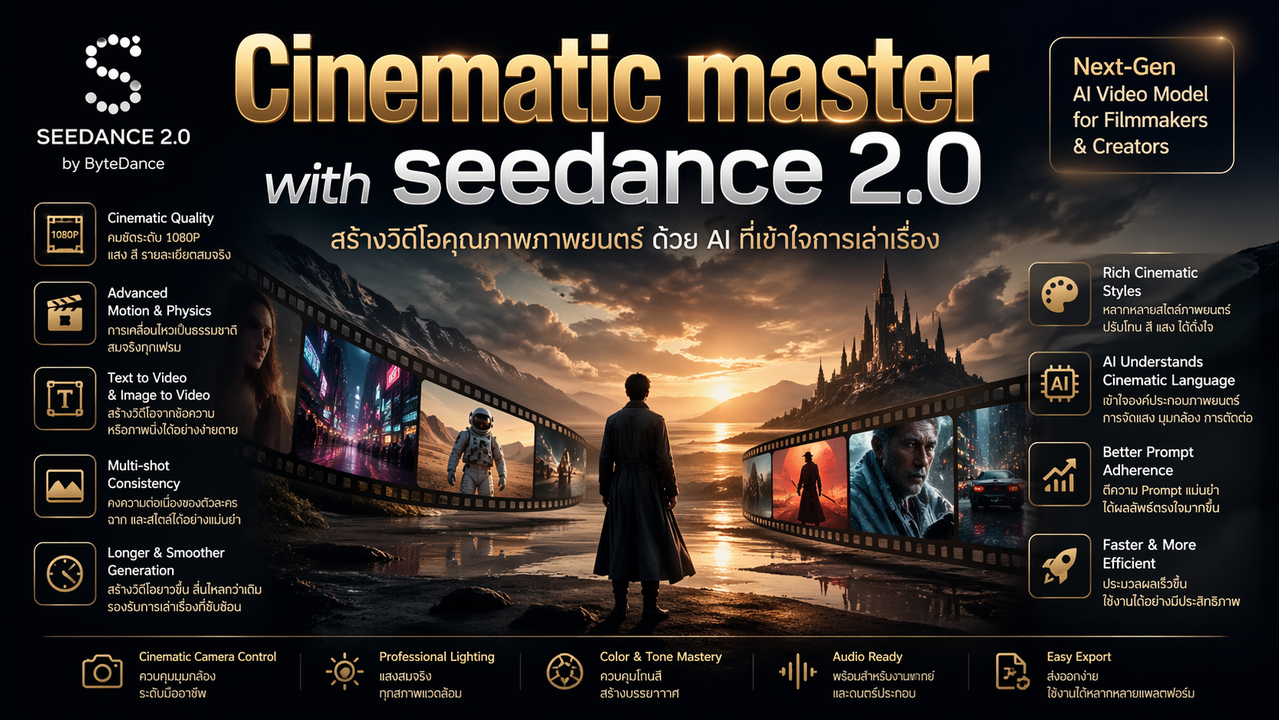 คอร์สCinematic Master with Seedance 2.0